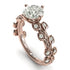 Leaves All Around Rose Gold Moissanite Ring - Sydney 2ct